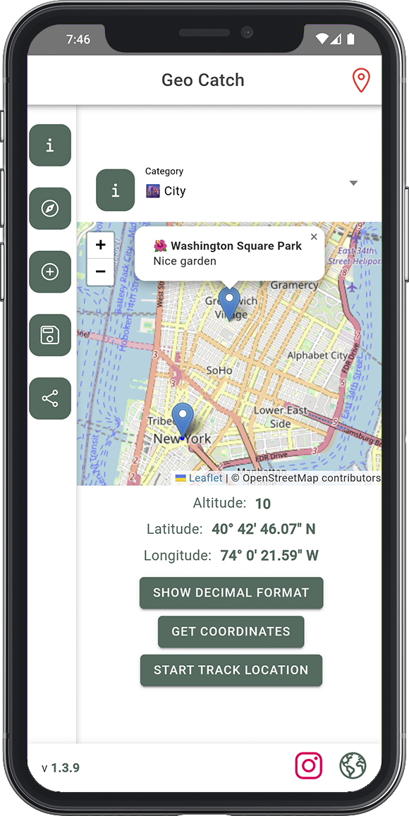 Geo Catch App Mockup